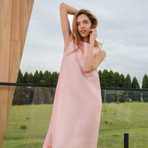 Vestido Verbena Rosa Pérola Hela+